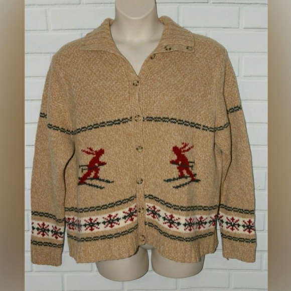 Eddie Bauer Sweaters - EDDIE BAUER Sz XXL Wool Ski Winter Sweater